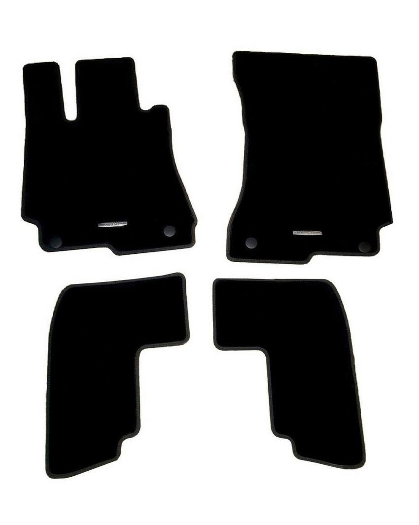 Mercedes Floor Mat Set - Front and Rear (Carpet) (Black) 21668006489F87